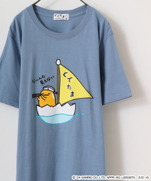 sanrio（サンリオ）の「Sanrio characters　プリント 半袖Tシャツ（Tシャツ/カットソー・メンズ・ネイビー/チャコール/ブラック系/オートミール/サックスブルー系1/ブルー系その他/ライトパープル/カーキ系/サックスブルー系/グリーン/ライトカーキ/レッド/ブラック系1/ホワイト系その他/ネイビー系1/グリーン系/ブラック系3/アイボリー系1/ホワイト系4/ホワイト/クリーム/ネイビー系/アイボリー系/ブラック系2/ホワイト系3/チャコールグレー/ブラック系4/ホワイト系その他2/杢グレー/ホワイト系5/サックスブルー/アイボリー/ピンクベージュ/ライトオレンジ系/ブラック/ホワイト系/ブルーグレー/ライトオレンジ系1/ホワイト系1/ホワイト系2/レッド系/ブルー系その他2・M/L/LL）」の18枚目の写真