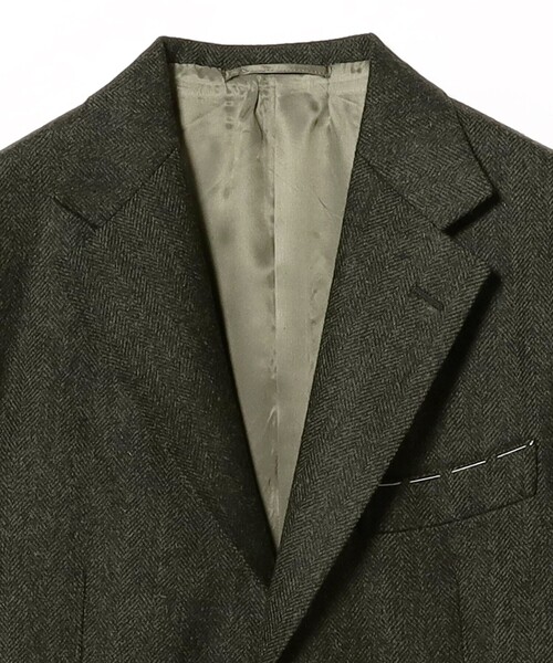 BEAMS F(ビームスエフ)の「MALLALIEUS ツイード ヘリンボーン ジャケット(テーラードジャケット・メンズ・ダークグリーン・50 8R/48 8R/46 8R/44 8R)」の3枚目の写真