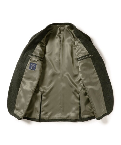 BEAMS F(ビームスエフ)の「MALLALIEUS ツイード ヘリンボーン ジャケット(テーラードジャケット・メンズ・ダークグリーン・50 8R/48 8R/46 8R/44 8R)」の5枚目の写真