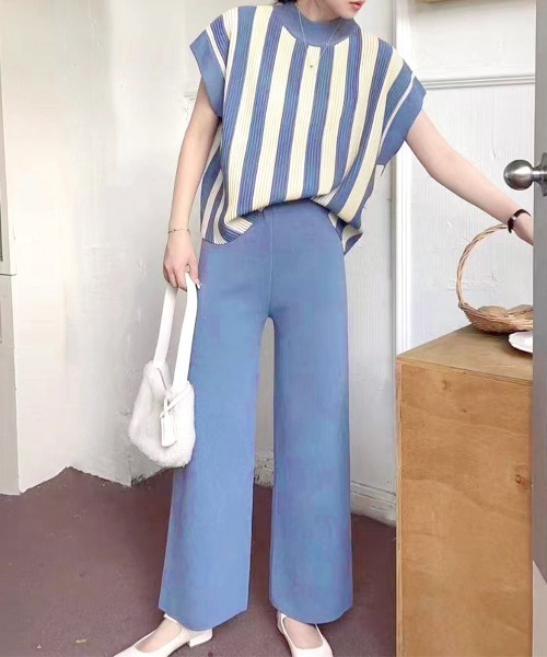 韓国の人気☆セットアップ レース サマーニット☆two-piece set 楽天市場】ニットセットアップ サマーニットの通販