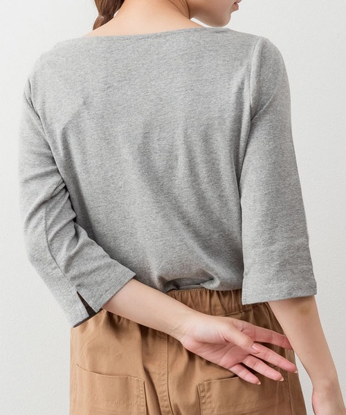未使用品　スコットクラブ　  soeur7  日本製　ボートネックカットソー 7分丈 ボートネック トップス（Tシャツ/カットソー）｜SVEC
