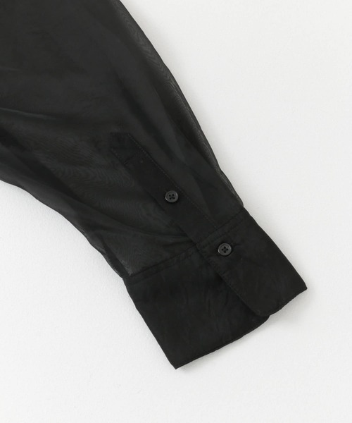 SENSE OF PLACE by URBAN RESEARCH(センスオブプレイスバイアーバンリサーチ)の「『一部WEB限定カラー』シアーシャンブレーシャツ(シャツ/ブラウス・レディース・グリーン/ブラウン/ライトベージュ/ブラック/ネイビー/ライトピンク/イエロー・ONE)」の8枚目の写真