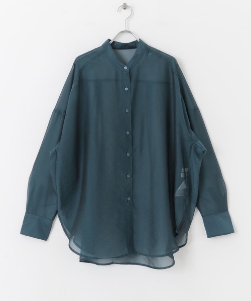 SENSE OF PLACE by URBAN RESEARCH(センスオブプレイスバイアーバンリサーチ)の「『一部WEB限定カラー』シアーシャンブレーシャツ(シャツ/ブラウス・レディース・グリーン/ブラウン/ライトベージュ/ブラック/ネイビー/ライトピンク/イエロー・ONE)」の9枚目の写真