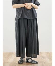 Samansa Mos2 | 【抗菌防臭】裾揺れギャザー&タックパンツ(その他パンツ)