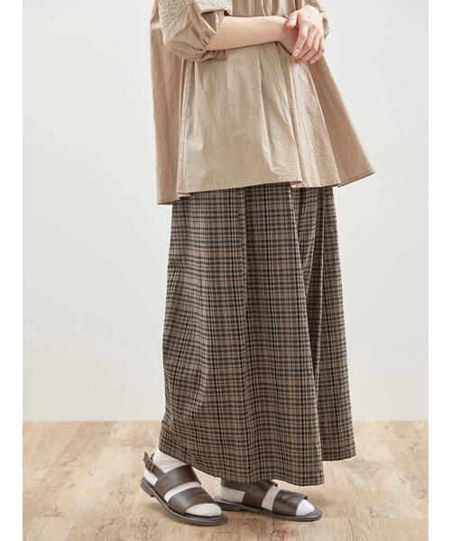 Samansa Mos2（サマンサ モスモス）の「【抗菌防臭】裾揺れギャザー&タックパンツ（その他パンツ・レディース・ネイビー/オフホワイト/モカ/ブラック・F）」の3枚目の写真