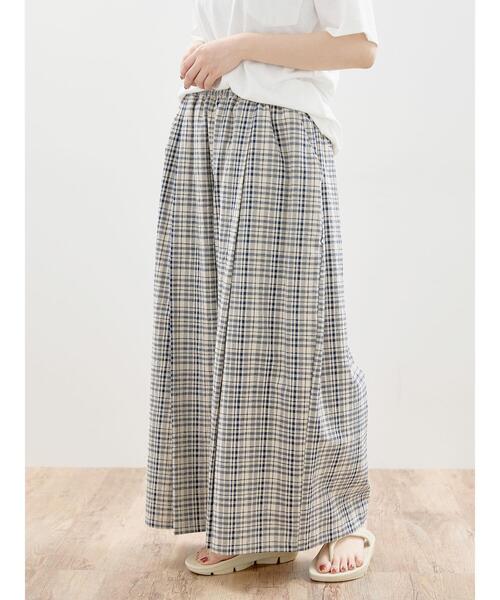 Samansa Mos2（サマンサ モスモス）の「【抗菌防臭】裾揺れギャザー&タックパンツ（その他パンツ・レディース・ネイビー/オフホワイト/モカ/ブラック・F）」の15枚目の写真