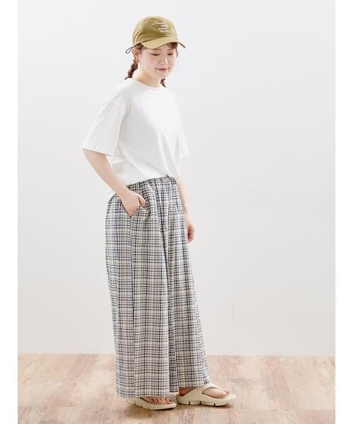 Samansa Mos2（サマンサ モスモス）の「【抗菌防臭】裾揺れギャザー&タックパンツ（その他パンツ・レディース・ネイビー/オフホワイト/モカ/ブラック・F）」の16枚目の写真