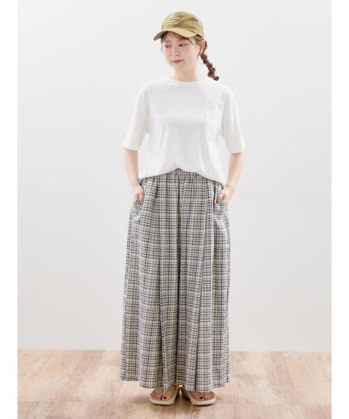 Samansa Mos2（サマンサ モスモス）の「【抗菌防臭】裾揺れギャザー&タックパンツ（その他パンツ・レディース・ネイビー/オフホワイト/モカ/ブラック・F）」の17枚目の写真