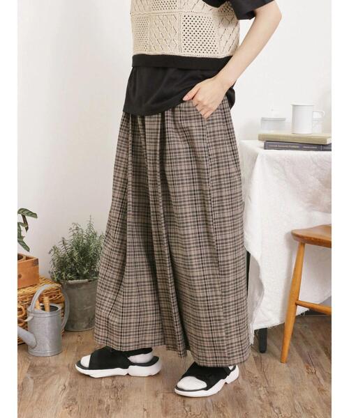 Samansa Mos2（サマンサ モスモス）の「【抗菌防臭】裾揺れギャザー&タックパンツ（その他パンツ・レディース・ネイビー/オフホワイト/モカ/ブラック・F）」の20枚目の写真