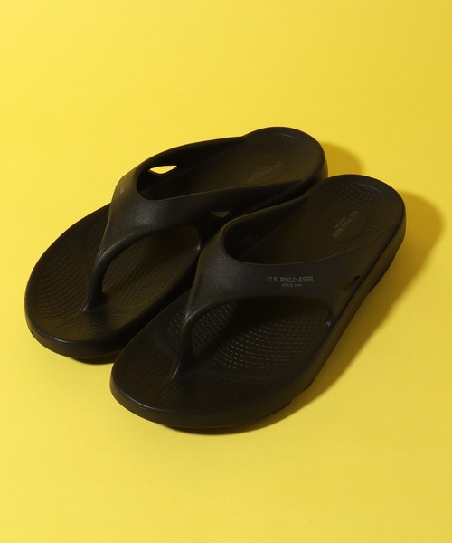 U.S. POLO ASSN.（ユーエスポロアッスン）の「【U.S. POLO ASSN./ユーエスポロアッスン】ワンポイント トングサンダル（サンダル・メンズ・ホワイト/ブラック・23.0cm/24.0cm/25.0cm/26.0cm/27.0cm/28.0cm）」の3枚目の写真