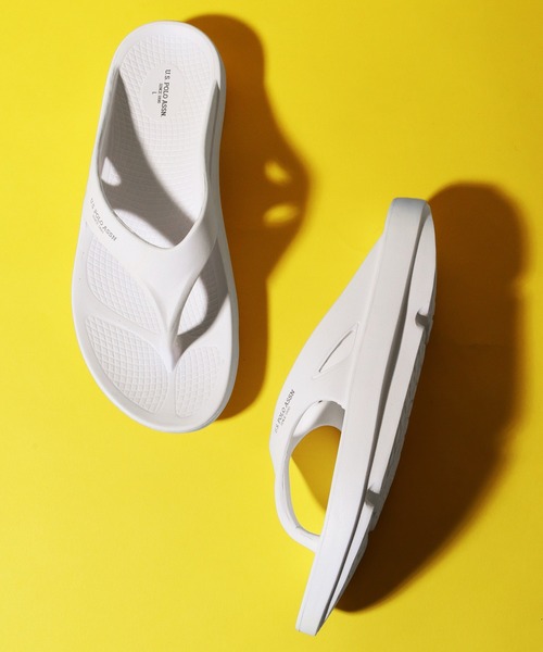 U.S. POLO ASSN.（ユーエスポロアッスン）の「【U.S. POLO ASSN./ユーエスポロアッスン】ワンポイント トングサンダル（サンダル・メンズ・ホワイト/ブラック・23.0cm/24.0cm/25.0cm/26.0cm/27.0cm/28.0cm）」の6枚目の写真