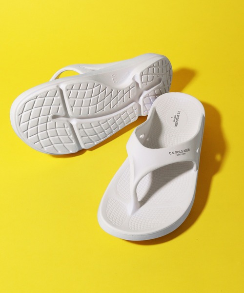 U.S. POLO ASSN.（ユーエスポロアッスン）の「【U.S. POLO ASSN./ユーエスポロアッスン】ワンポイント トングサンダル（サンダル・メンズ・ホワイト/ブラック・23.0cm/24.0cm/25.0cm/26.0cm/27.0cm/28.0cm）」の7枚目の写真