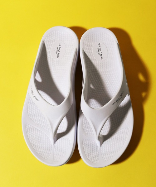 U.S. POLO ASSN.（ユーエスポロアッスン）の「【U.S. POLO ASSN./ユーエスポロアッスン】ワンポイント トングサンダル（サンダル・メンズ・ホワイト/ブラック・23.0cm/24.0cm/25.0cm/26.0cm/27.0cm/28.0cm）」の8枚目の写真