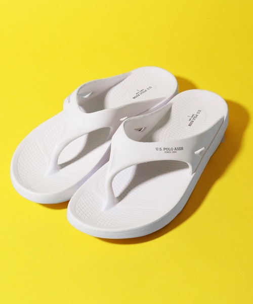 U.S. POLO ASSN.（ユーエスポロアッスン）の「【U.S. POLO ASSN./ユーエスポロアッスン】ワンポイント トングサンダル（サンダル・メンズ・ホワイト/ブラック・23.0cm/24.0cm/25.0cm/26.0cm/27.0cm/28.0cm）」の9枚目の写真