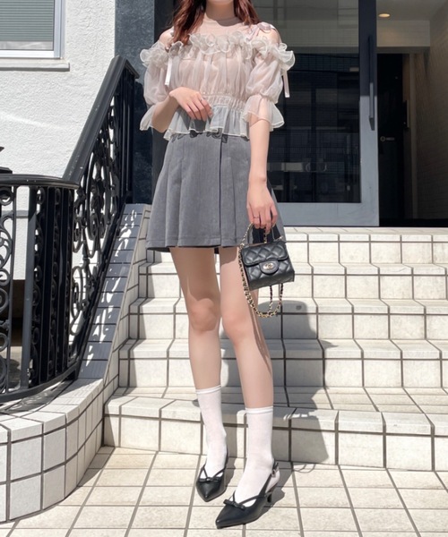 NOMAE（ノーマエ）の「サイドプリーツミニスカパン（スカート）」 - WEAR