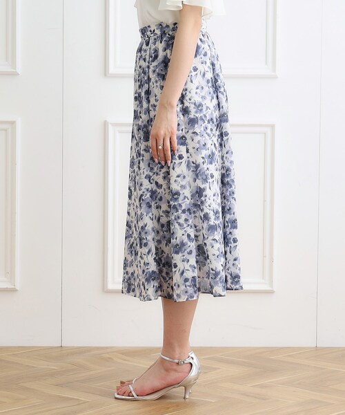 couture brooch（クチュールブローチ）の「◆Summerフルール ソフトマーメイドスカート（スカート・レディース・ホワイト系3/ブルー系5・38/36/42/40）」の9枚目の写真