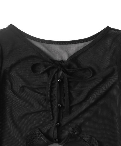 dispark（ディスパーク）の「DISPARK/ウエストレースキャミセットボレロ（カーディガン/ボレロ・レディース・ブラック/ベージュ・FREE）」の15枚目の写真