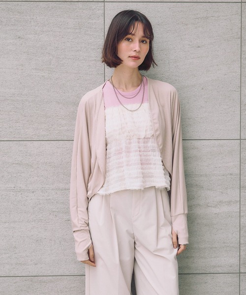 cross marche(クロスマルシェ)の「【涼活本舗】UVCUT99%以上 接触冷感 UPF50+ クールボレロ(カーディガン/ボレロ・レディース・ブラック/ベージュ/グレー・FREE)」の11枚目の写真