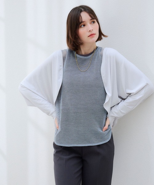 cross marche(クロスマルシェ)の「【涼活本舗】UVCUT99%以上 接触冷感 UPF50+ クールボレロ(カーディガン/ボレロ・レディース・ブラック/ベージュ/グレー・FREE)」の21枚目の写真