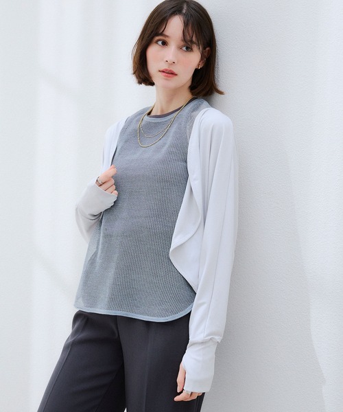 cross marche(クロスマルシェ)の「【涼活本舗】UVCUT99%以上 接触冷感 UPF50+ クールボレロ(カーディガン/ボレロ・レディース・ブラック/ベージュ/グレー・FREE)」の19枚目の写真
