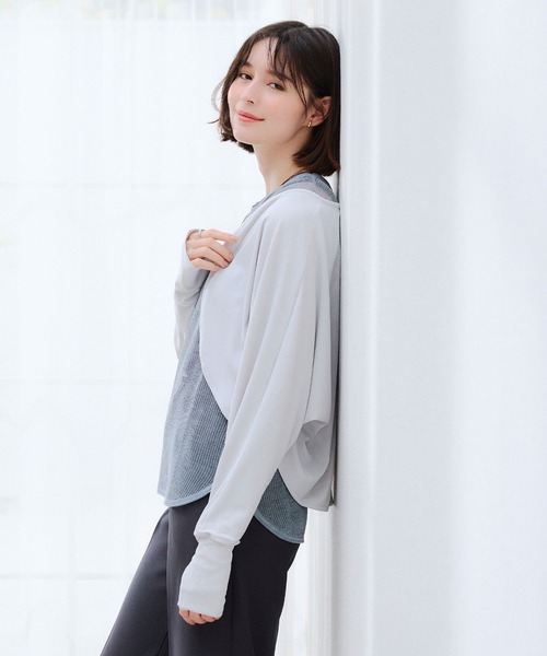 cross marche(クロスマルシェ)の「【涼活本舗】UVCUT99%以上 接触冷感 UPF50+ クールボレロ(カーディガン/ボレロ・レディース・ブラック/ベージュ/グレー・FREE)」の18枚目の写真