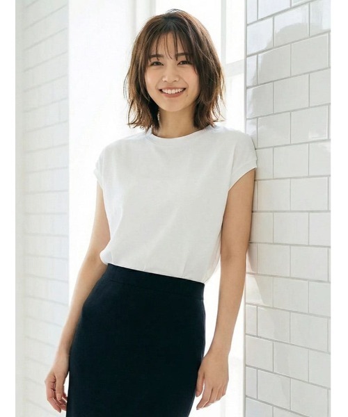 Edit Sheen(エディットシーン)の「ボーダーカットソートップス(Tシャツ/カットソー・レディース・ブラック/アイボリー/ホワイト×ブラック/ホワイト×ネイビー/ブラック×ホワイト・M)」の20枚目の写真