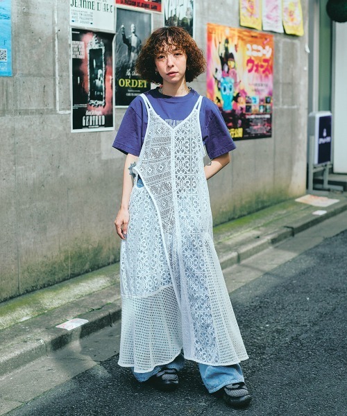 led.tokyo(レッドトウキョウ)の「【led.tokyo】2wayレースドッキングキャミワンピース(ワンピース・レディース・ホワイト/ブラック・FREE)」の18枚目の写真