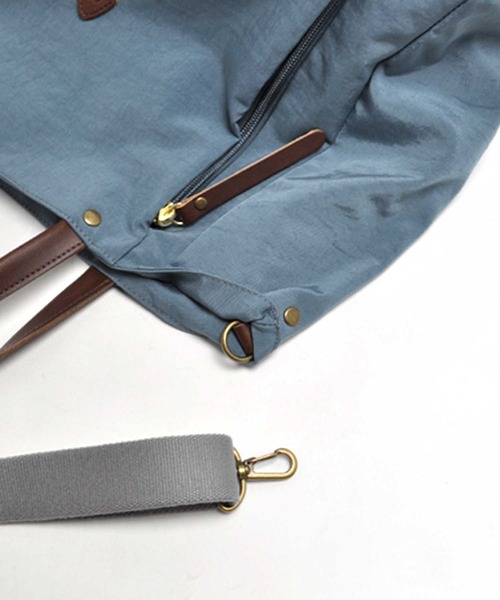 CLEDRAN（クレドラン）の「【軽量 2WAY】CL3701 LALI 2WAY FRONT POCKET TOTE（ショルダーバッグ・レディース・ブラック/ライトブラウン/グレイッシュブルー・FREE）」の14枚目の写真