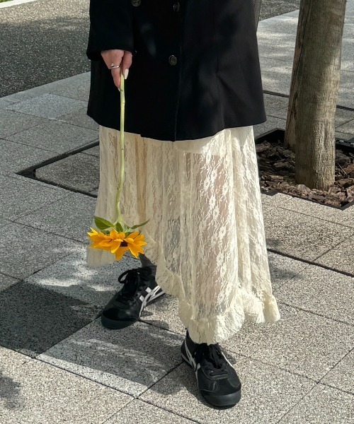 nemne store（ネンネストア）の「《Delfy》イレヘムレーススカート（スカート・レディース・アイボリー/ブラック/オフホワイト・フリー）」の14枚目の写真