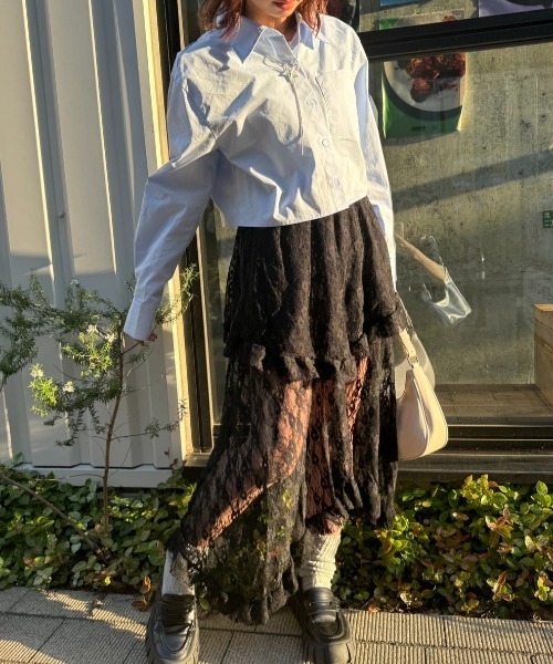 nemne store（ネンネストア）の「《Delfy》イレヘムレーススカート（スカート・レディース・アイボリー/ブラック/オフホワイト・フリー）」の6枚目の写真