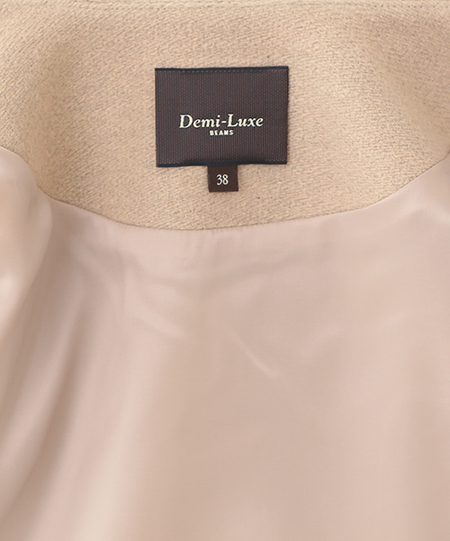 Demi-Luxe BEAMS(デミルクス ビームス)の「Demi-Luxe BEAMS / ドビー クルーコート(その他アウター・レディース・ブラック/ベージュ・38/36)」の15枚目の写真