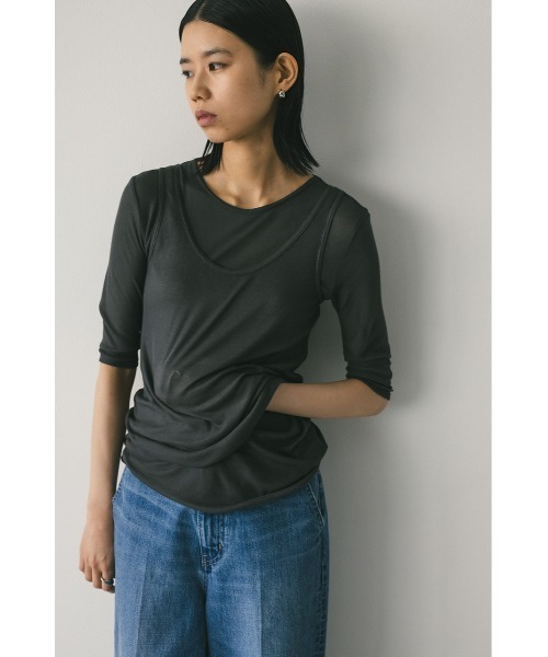 セール】2ピースシアーレイヤードタンクT（Tシャツ/カットソー