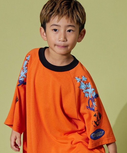 PAIRMANON STREET(ペアマノンストリート)の「【PAIRMANON STREET】半袖 袖プリント ラグラン ビッグ Tシャツ(Tシャツ/カットソー・キッズ・ブラック系その他/ホワイト系その他/ホワイト系その他2/ホワイト系その他3/ブラック系その他2/オレンジ系その他・90/100/110/120/130/140/150/160)」の6枚目の写真