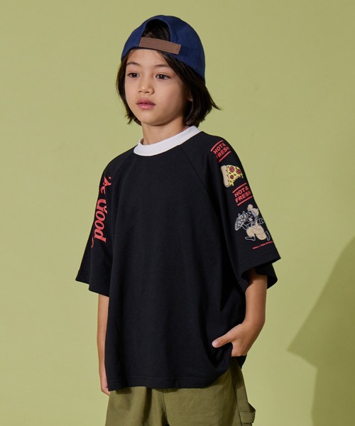 PAIRMANON STREET(ペアマノンストリート)の「【PAIRMANON STREET】半袖 袖プリント ラグラン ビッグ Tシャツ(Tシャツ/カットソー・キッズ・ブラック系その他/ホワイト系その他/ホワイト系その他2/ホワイト系その他3/ブラック系その他2/オレンジ系その他・90/100/110/120/130/140/150/160)」の5枚目の写真