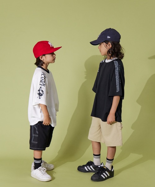 PAIRMANON STREET(ペアマノンストリート)の「【PAIRMANON STREET】半袖 袖プリント ラグラン ビッグ Tシャツ(Tシャツ/カットソー・キッズ・ブラック系その他/ホワイト系その他/ホワイト系その他2/ホワイト系その他3/ブラック系その他2/オレンジ系その他・90/100/110/120/130/140/150/160)」の20枚目の写真