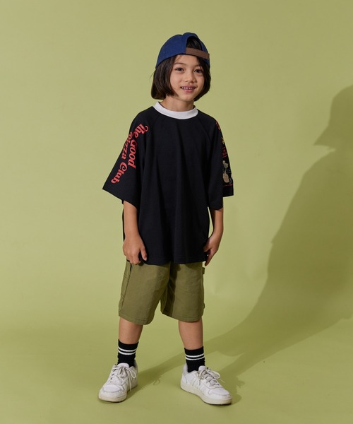 PAIRMANON STREET(ペアマノンストリート)の「【PAIRMANON STREET】半袖 袖プリント ラグラン ビッグ Tシャツ(Tシャツ/カットソー・キッズ・ブラック系その他/ホワイト系その他/ホワイト系その他2/ホワイト系その他3/ブラック系その他2/オレンジ系その他・90/100/110/120/130/140/150/160)」の17枚目の写真