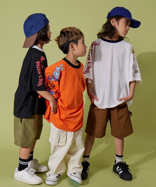 PAIRMANON STREET(ペアマノンストリート)の「【PAIRMANON STREET】半袖 袖プリント ラグラン ビッグ Tシャツ(Tシャツ/カットソー・キッズ・ブラック系その他/ホワイト系その他/ホワイト系その他2/ホワイト系その他3/ブラック系その他2/オレンジ系その他・90/100/110/120/130/140/150/160)」の12枚目の写真