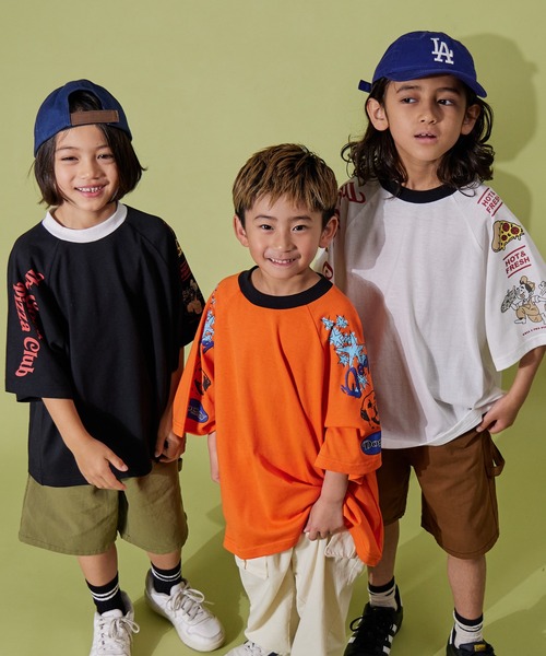 PAIRMANON STREET(ペアマノンストリート)の「【PAIRMANON STREET】半袖 袖プリント ラグラン ビッグ Tシャツ(Tシャツ/カットソー・キッズ・ブラック系その他/ホワイト系その他/ホワイト系その他2/ホワイト系その他3/ブラック系その他2/オレンジ系その他・90/100/110/120/130/140/150/160)」の11枚目の写真