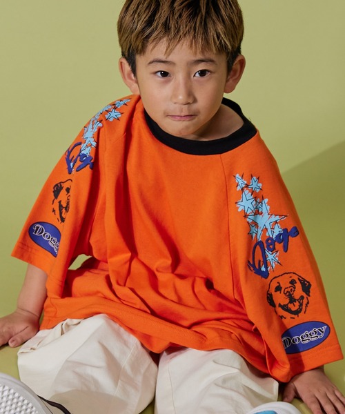 PAIRMANON STREET(ペアマノンストリート)の「【PAIRMANON STREET】半袖 袖プリント ラグラン ビッグ Tシャツ(Tシャツ/カットソー・キッズ・ブラック系その他/ホワイト系その他/ホワイト系その他2/ホワイト系その他3/ブラック系その他2/オレンジ系その他・90/100/110/120/130/140/150/160)」の8枚目の写真