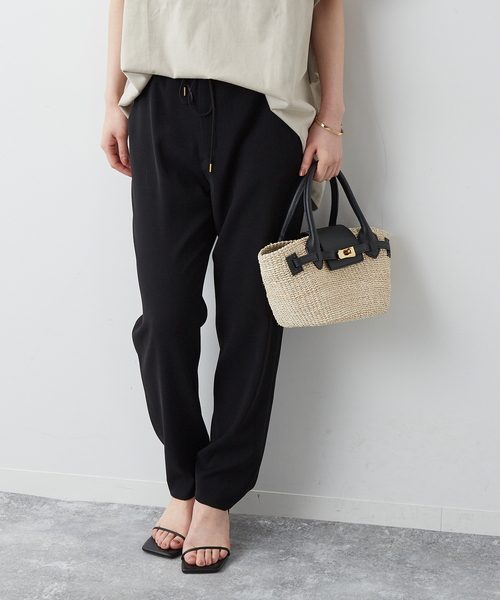 journal standard L'essage(ジャーナルスタンダードレサージュ)の「《追加2》ダブルクロスジョガーパンツ(その他パンツ・レディース・ブラック・FREE)」の1枚目の写真