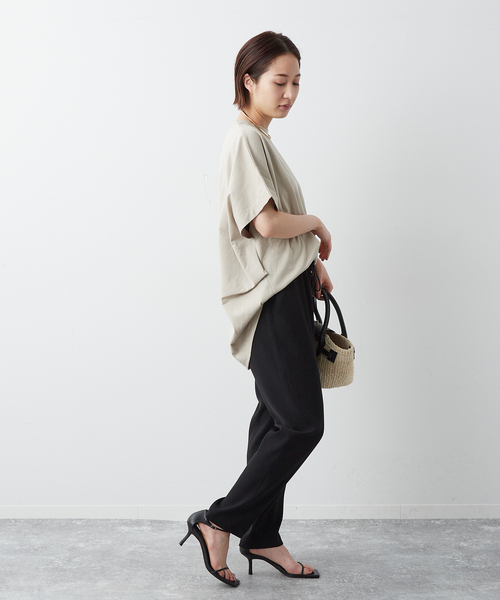 journal standard L'essage(ジャーナルスタンダードレサージュ)の「《追加2》ダブルクロスジョガーパンツ(その他パンツ・レディース・ブラック・FREE)」の3枚目の写真