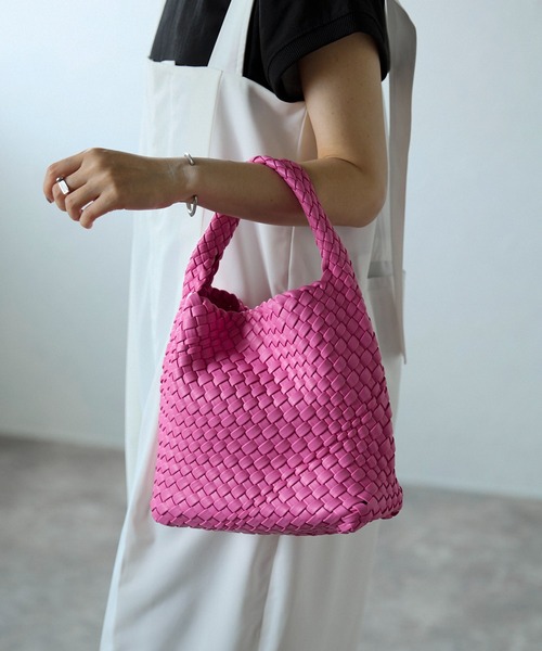 【グッシオゴールドラベル】 PUレザーメッシュミニトート ワンハンドル ポーチ付（トートバッグ）｜GUSCIO（グッシオ）