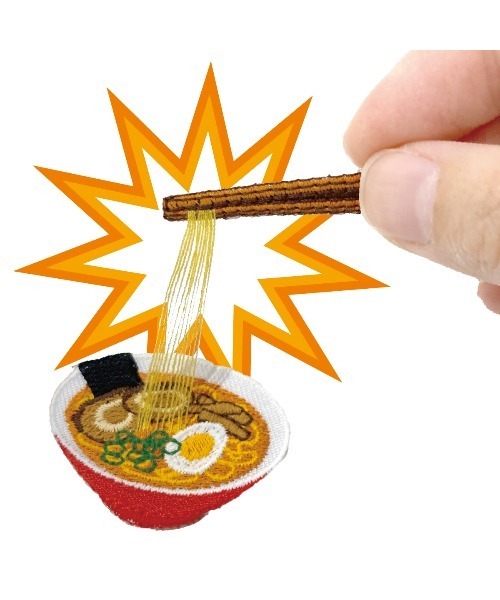 entre square（アントレスクエアー）の「のびーるワッペンラーメン（ステッカー/テープ・レディース・イエロー・ONE SIZE）」の2枚目の写真