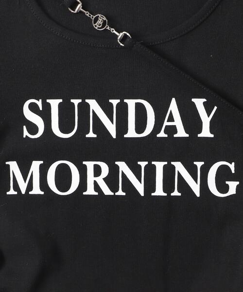 dispark（ディスパーク）の「DISPARK/ストラップ付きデザイントップス（Tシャツ/カットソー・レディース・ホワイト/ブラック・FREE）」の10枚目の写真