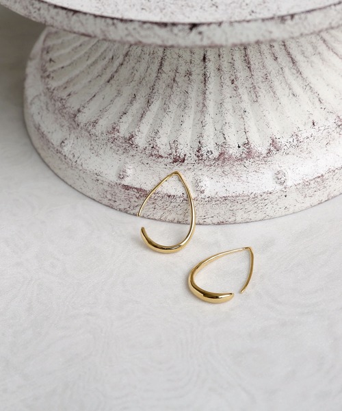 [silver925]ドロップフックピアス〈金属アレルギー対応〉（ピアス（両耳用））｜colleca la（コレカラ）