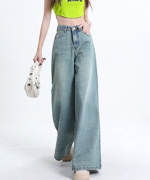SHEENA(シーナ)の「スーパーワイドデニムパンツ(デニムパンツ・レディース・ライトブルー・S/M/L)」の19枚目の写真