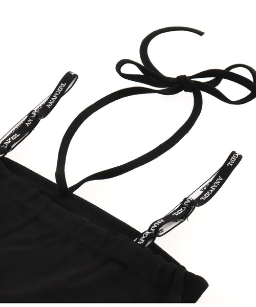 ANAP GiRL(アナップガール)の「2WAYパッド付ホルターキャミソール(キャミソール・キッズ・ホワイト/ブラック・S/M/XS)」の5枚目の写真