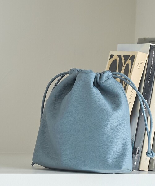 coen（コーエン）の「レザーライク巾着ショルダーバッグ（ショルダーバッグ・レディース・ライトブルー/ブラウン/ライトピンク/ブラック/ゴールド/シルバー・FREE）」の3枚目の写真