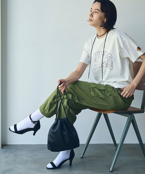 coen（コーエン）の「レザーライク巾着ショルダーバッグ（ショルダーバッグ・レディース・ライトブルー/ブラウン/ライトピンク/ブラック/ゴールド/シルバー・FREE）」の8枚目の写真