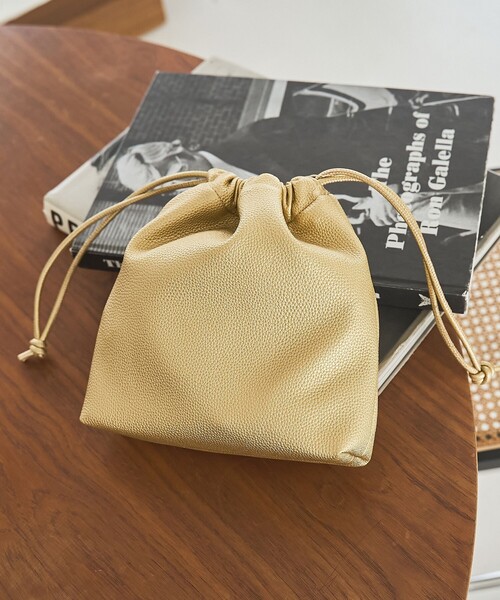 coen（コーエン）の「レザーライク巾着ショルダーバッグ（ショルダーバッグ・レディース・ライトブルー/ブラウン/ライトピンク/ブラック/ゴールド/シルバー・FREE）」の14枚目の写真